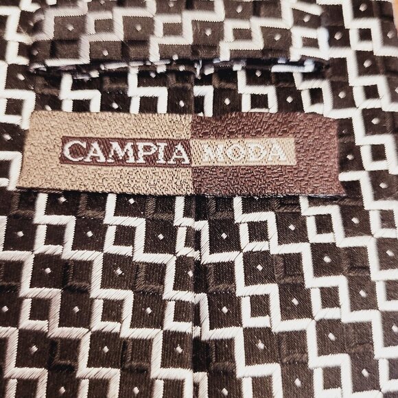 Campia Moda ~ EX Long, Geometric Pattern Necktie ~ Excellent Condition - Picture 7 of 7
